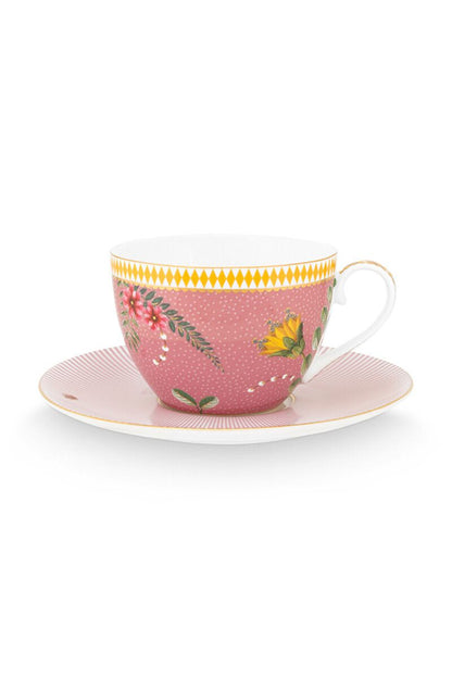 Set/2 Cups & Saucers La Majorelle Pink