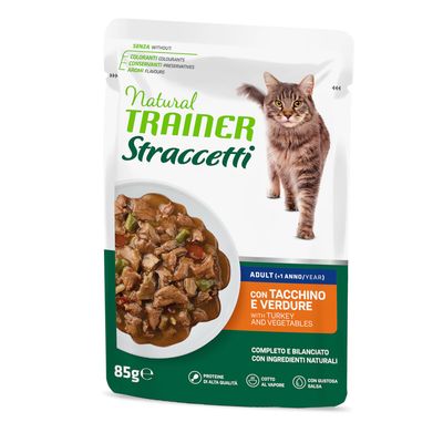 Natural Trainer Cat Straccetti Adult 85g