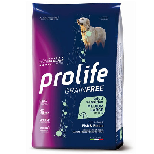 Prolife Dog Grain Free Sensitive Adult Pesce M/L