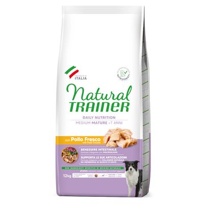 Natural Trainer Dog Med Mature Pollo 12kg