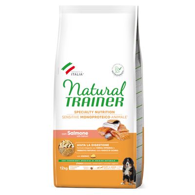 Natural Trainer Dog Sensitive Puppy&Junior M/M Salmone 12kg
