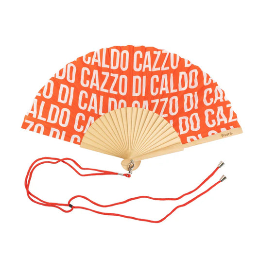 Ventaglio  “Cazzo di caldo” red pattern