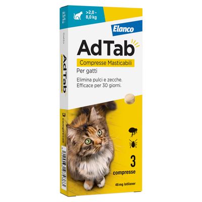 Adtab Compresse Masticabili Gatti 2,0 - 8,0 Kg