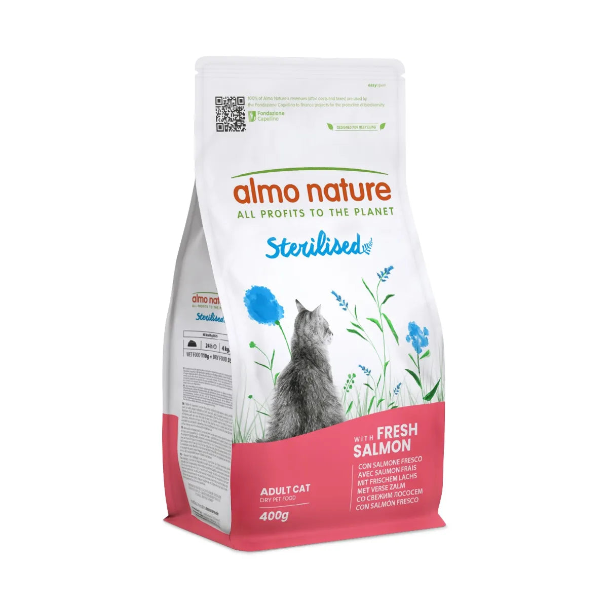 Almo Holistic Functional Sterilizzato Cats 400 G Salmone