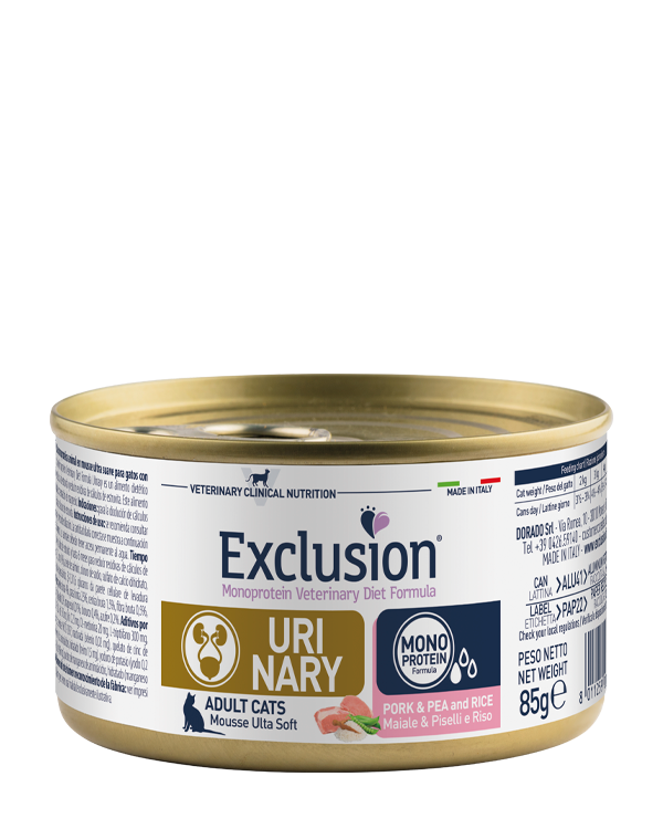 Exclusion Cat Urinary Stress Maiale & Piselli & Riso