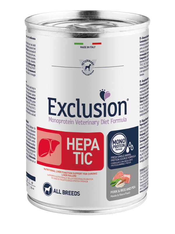 Exclusion Dog Hepatic Maiale & Riso & Piselli