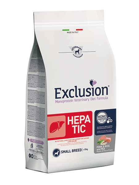 Exclusion Dog Hepatic Maiale & Riso & Piselli Small
