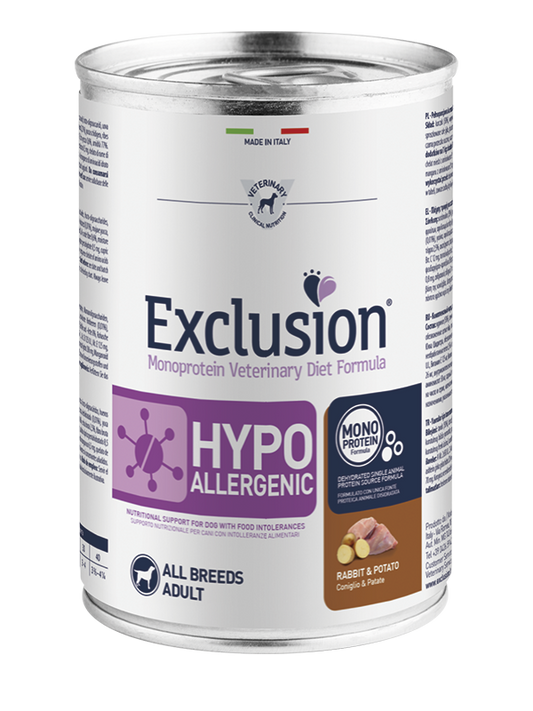 Exclusion Dog Hypoallergenic Coniglio & Patate