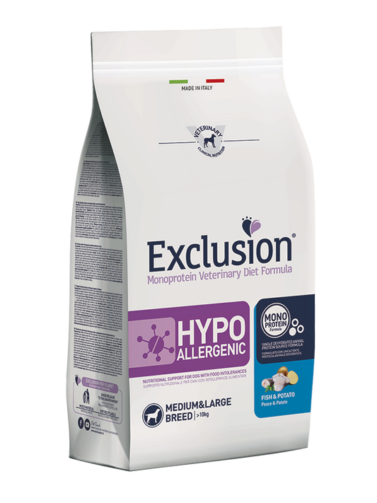 Exclusion Dog Hypoallergenic Pesce & Patate Medium/L