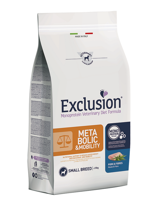 Exclusion Dog Metabolic-Mobility Maiale & Fibre Small