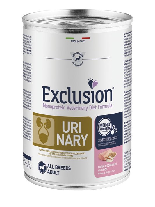 Exclusion Dog Urinary Maiale & Sorgo & Riso Umido