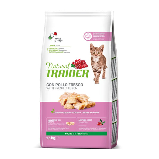 Natural Trainer Cat Young Pollo 1,5kg