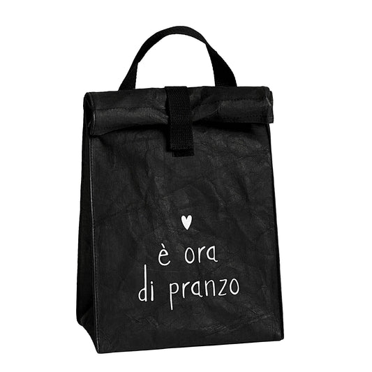 Porta Pranzo E' Ora Di Pranzo Nero