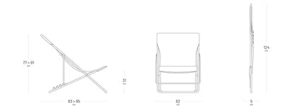 Sedia a sdraio pieghevole multi-posizione Maxi Transat Batyline® Cb Terre 8556