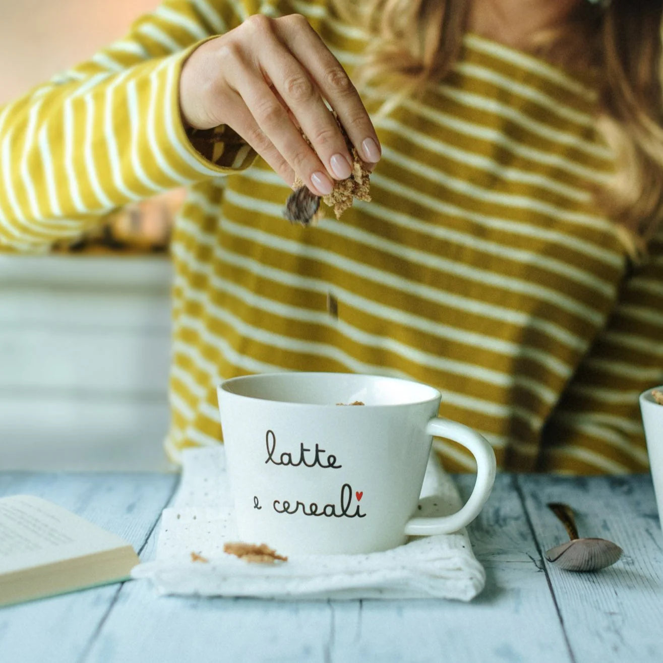 Set 2 Tazze Colazione Latte E Cereali