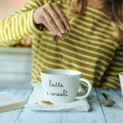 Set 2 Tazze Colazione Latte E Cereali