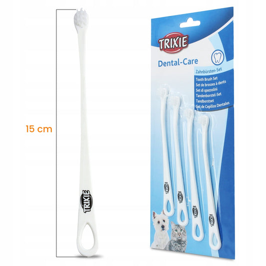 Set Di Spazzolini Per Gatti E Cani Piccoli 15cm 4 Pz