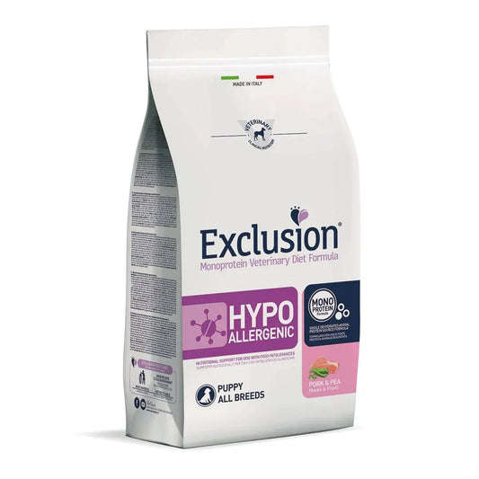 Exclusion Dog Hypoallergenic Puppy Maiale & Piselli