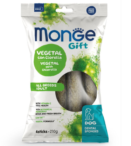 Monge Snack Dog Vegetal Clorella/Menta 210gr