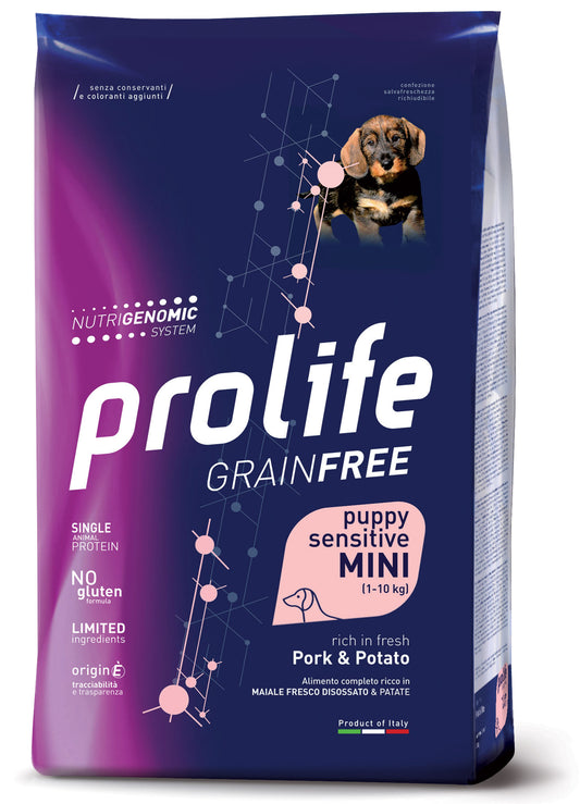 Prolife Dog Grain Free Sensitive Puppy Maiale Mini