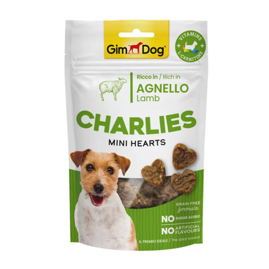 Gimdog Charlies Mini Hearts Agnello 70gr