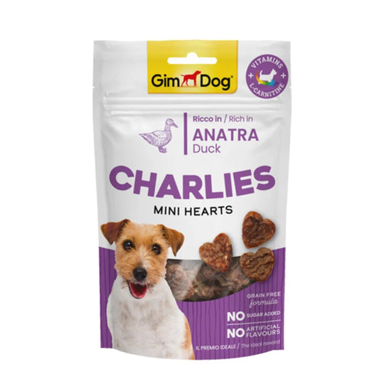 Gimdog Charlies Mini Hearts Anatra 70gr
