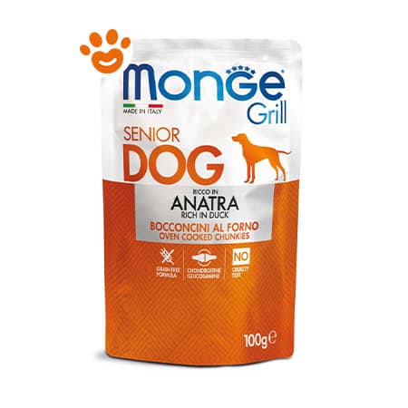 Monge Dog Grill Bustina Senior Anatra 100gr