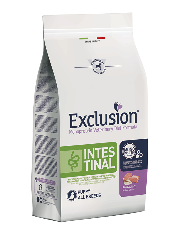 Exclusion Dog Intestinal Puppy Maiale & Riso