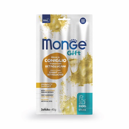 Monge Snack Dog Immunity Support Coniglio 45gr