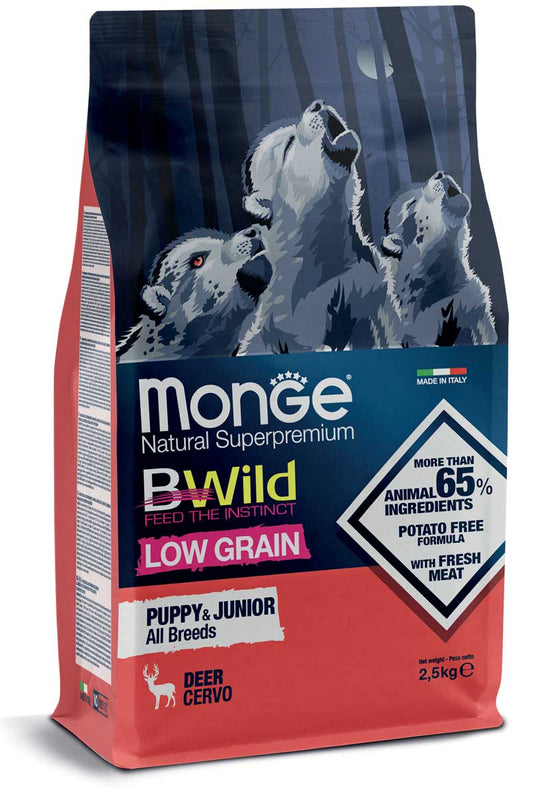 Monge Dog Low Grain All Breeds Puppy Cervo 2,5 Kg