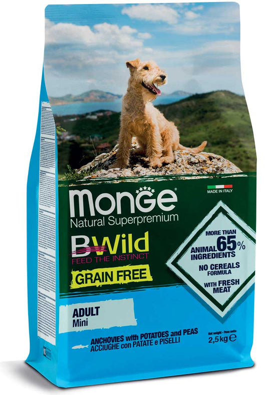 Bwild Dog Mini Adult Acciughe Patate/Piselli 2,5 Kg