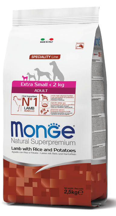 Monge Dog Extra Small Adult Agnello, Riso & Patate
