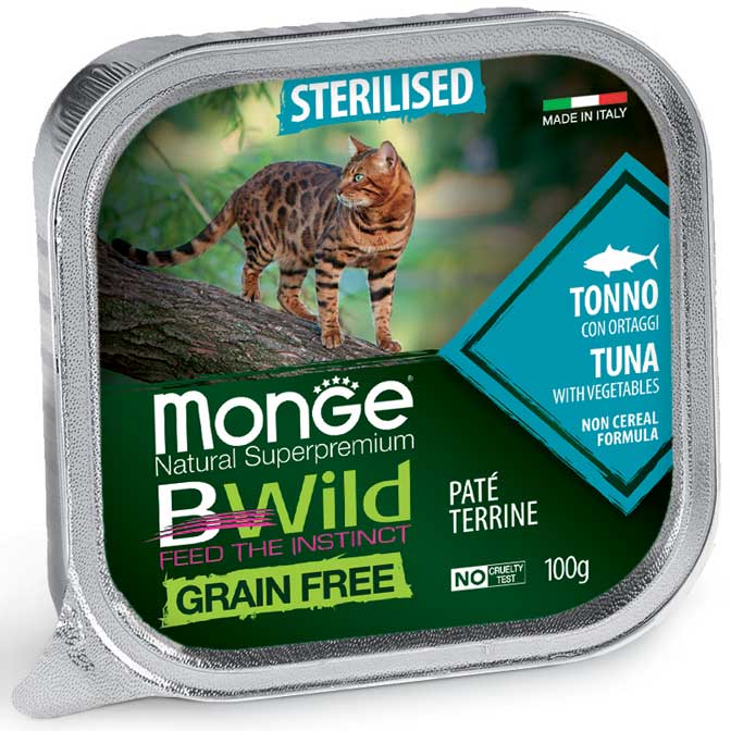Bwild Cat Sterilizzato Tonno/Ortaggi 100gr