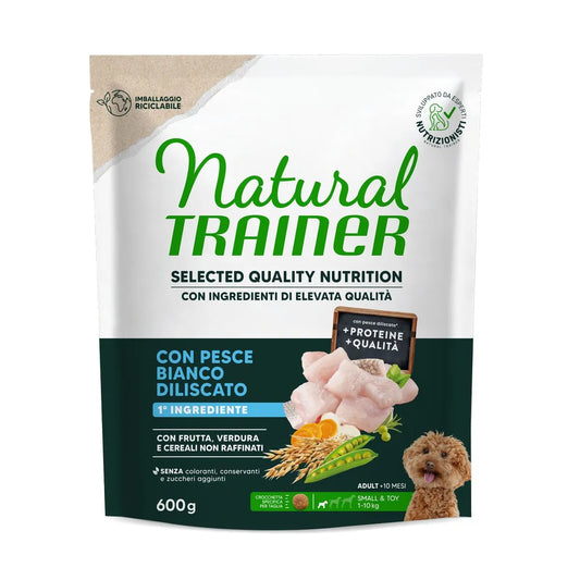 Natural Trainer Dog Selected Adult Mini Pesce Bianco