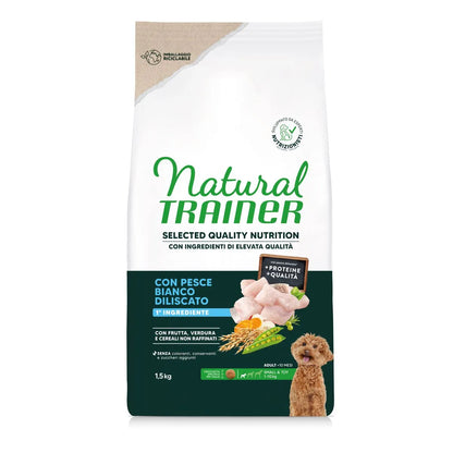 Natural Trainer Dog Selected Adult Mini Pesce Bianco