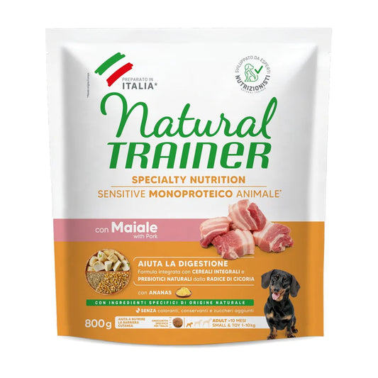 Natural Trainer Dog Sensitive Adult Mini Maiale