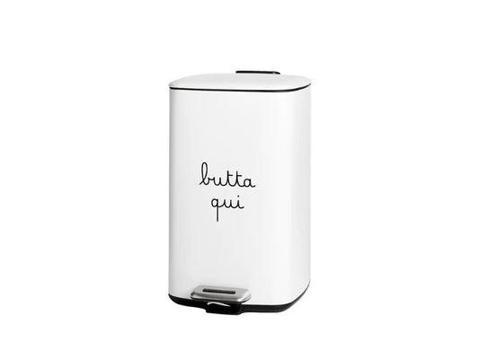 Pattumiera 20l Butta Qui Bianca