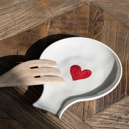 Poggia Mestoli Cuore Rosso Acquerello