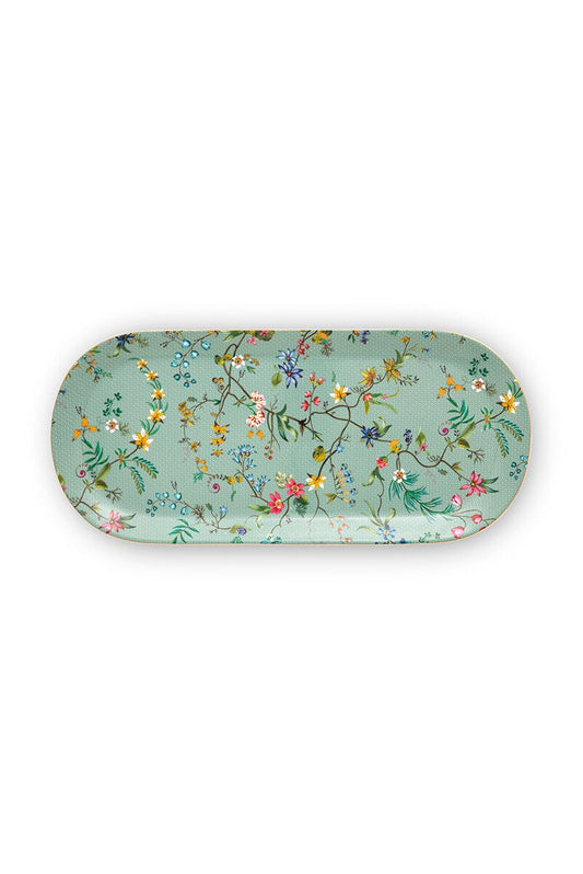 Vassoio Per Torte Rettangolare Jolie Flowers Blue