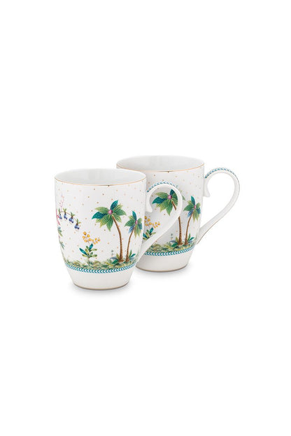 Set/2 Mugs Large Jolie Dots Gold