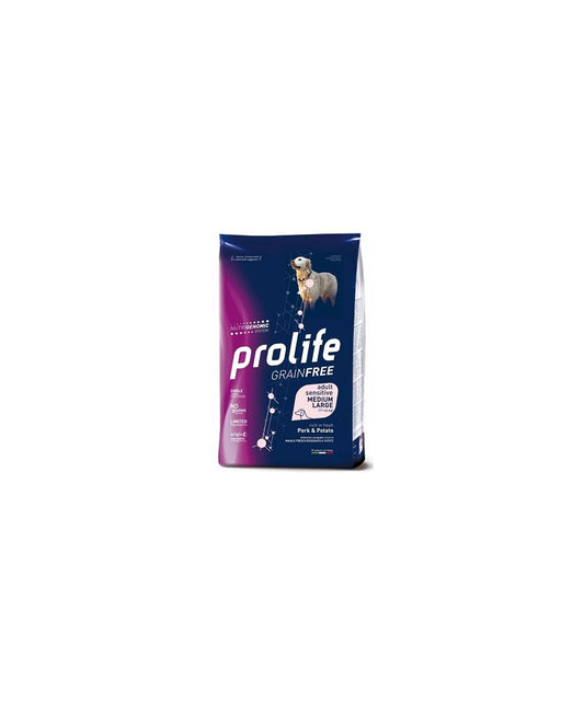 Prolife Dog Grain Free Sensitive Adult Maiale M/L
