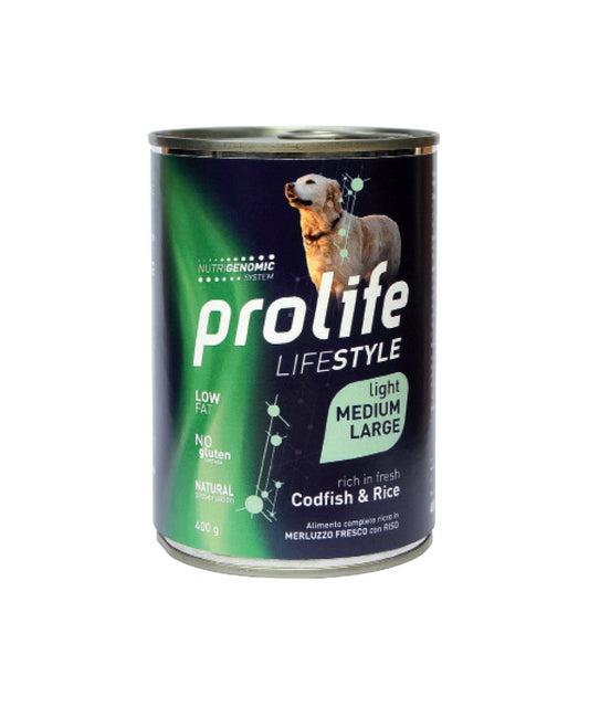 Prolife Dog Lifestyle Adult Light Merluzzo M/L 400g