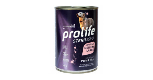 Prolife Dog Sterilizzato Adult Maiale M/L 400g
