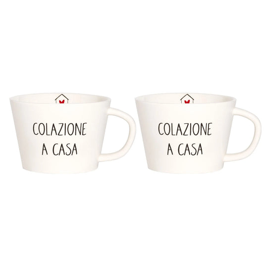 Set 2 Tazze Colazione Colazione A Casa