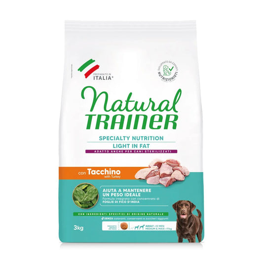 Natural Trainer Dog M&M Light In Fat Tacchino 3kg