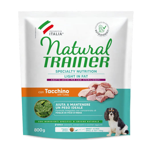 Natural Trainer Dog Light In Fat Small&Toy Tacchino 800 G