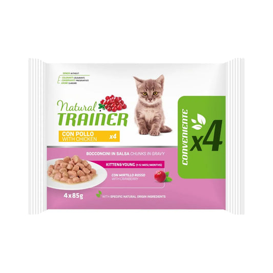 Natural Trainer Cat Kitten Pollo 85gx4