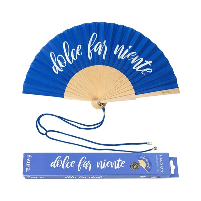 Ventaglio “Dolce far niente” cyan blue
