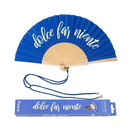 Ventaglio “Dolce far niente” cyan blue